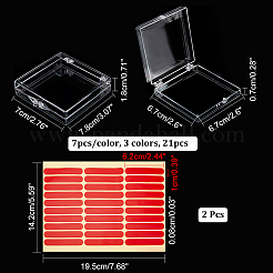21pcs Transparent Plastics Hand-wearing Armor Storage Case&nbsp;CON-GL0001-05