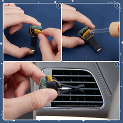 6Pcs Natural Gemstone Car Air Vent Clips&nbsp;HJEW-BC00072
