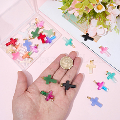 28Pcs 14 Styles Glass Pendants&nbsp;GLAA-BM0001-05