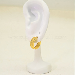 女性用304ステンレスフープピアス  ラウンド  18KGP本金メッキ  16x16mm&nbsp;RY1881