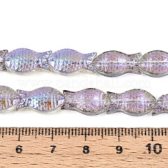 Transparency Electroplate Glass Beads Strands&nbsp;GLAA-T023-40B-05
