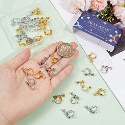 40Pcs 2 Colors Brass Converter Findings&nbsp;KK-SC0004-19