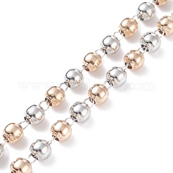 Religious Prayer Two Tone Alloy Beaded Lariat Necklace&nbsp;BJEW-O140-05