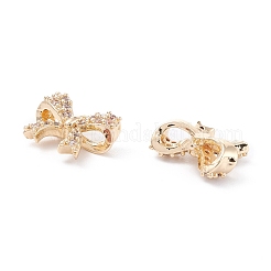 Rack Plating Brass Micro Pave Cubic Zirconia Charms&nbsp;X-ZIRC-C026-02LG