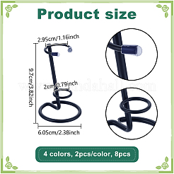 8Pcs 4 Colors Iron Crystal Scepter Display Stands&nbsp;ODIS-NB0001-53
