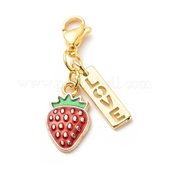 Alloy Enamel Fruit Pendant Decorations&nbsp;HJEW-JM00713-02