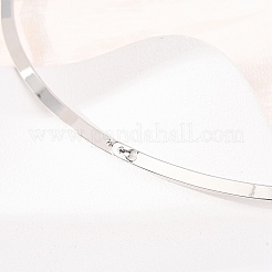 4mm 304ステンレス製チョーカーネックレス  硬いネックレス  変色なし  ステンレス鋼色  内径：5.63インチ（14.3cm）&nbsp;SA-CBA725A-23P