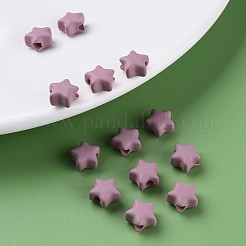 スプレープリントアクリルビーズ  スター  ミディアム蘭  8.5x9.5x5mm  穴：2mm  約2050個/500g&nbsp;MACR-S373-45-O03