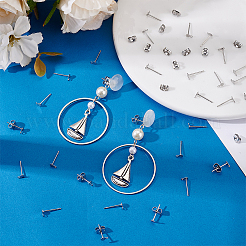 200Pcs 304 Stainless Steel Stud Earring Findings&nbsp;STAS-UN0063-93