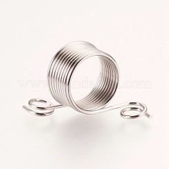 ステンレス製の指ぬき指輪  ステンレス鋼色  サイズ6~7  16~17mm  11~12mm  穴：6mm  2個/セット&nbsp;TOOL-WH0074-C01