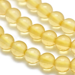 天然石シトリンビーズ連売り  ラウンド  染め＆加熱  2mm  穴：0.5mm  約195個/連  15.35インチ（39cm）&nbsp;G-A177-04-06