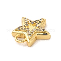 Rack Plating Brass Micro Pave Cubic Zirconia Pendants&nbsp;KK-P230-13G
