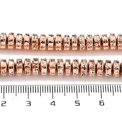 Electroplated Natural Lava Rock Beads Strands&nbsp;G-H303-A01-RG