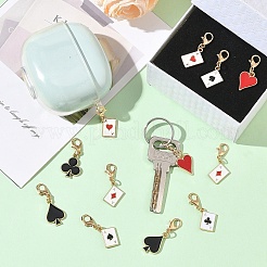 48Pcs 8 Styles Alloy Enamel Pendant Decorations&nbsp;HJEW-YW00526