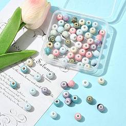 68Pcs 9 Colors Handmade Porcelain Beads&nbsp;PORC-FS0001-23C