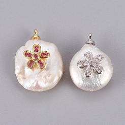 Natural Cultured Freshwater Pearl Pendants&nbsp;PEAR-F008-47