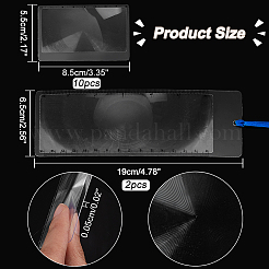 AHADEMAKER 10Pcs PVC Plasic Portable Credit Card Size Magnifying Lenses&nbsp;AJEW-GA0005-06