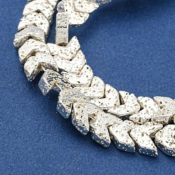 Electroplated Natural Lava Rock Beads Strands&nbsp;G-I360-X01-04