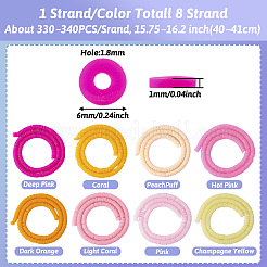 8 Strands Imitation Jelly Handmade Polymer Clay Beads Strands&nbsp;CLAY-TA0001-47A