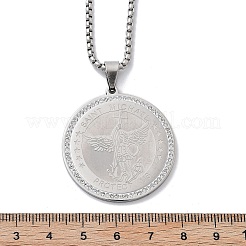 201 Stainless Steel Rhinestone Pendant Necklaces for Women&nbsp;LS-NJEW-U021-02P