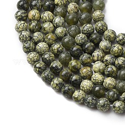 Natural Serpentine/Green Lace Stone Beads Strands&nbsp;G-Z116-A16-3mm