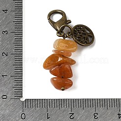 Synthetic & Natural Mixed Gemstone Chip Pendant Decorations&nbsp;HJEW-JM01665-02