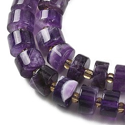 天然の縞模様のアメジストビーズ連売り  コラム  シードビーズで  9.5~11x5.5~7mm  穴：1mm  約40~47個/連  15.75''（40cm）〜15.94''（40.5cm）&nbsp;G-K245-C02-08