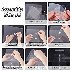 4-Tier Acrylic Dessert Display Risers&nbsp;ODIS-WH0079-093