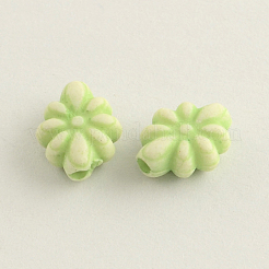 クラフトアクリルビーズ  アヤメ  ミックスカラー  11x9x4mm  穴：2mm  約2400個/500g&nbsp;MACR-Q157-M35