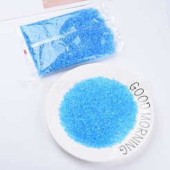 透明なガラスラッパビーズ  丸い穴  ディープスカイブルー  3~8x2mm  穴：0.7mm  約450g /ポンド&nbsp;SEED-N005-001-C12
