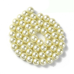 Eco-Friendly Glass Pearl Bead Strands&nbsp;X-HY-A008-8mm-RB003