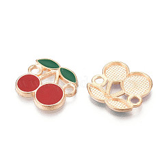 Alloy Enamel Fruit Connector Charms&nbsp;PALLOY-N181-08B-KCG
