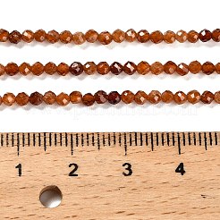 ナチュラルオレンジガーネットビーズ連売り  多面カットラウンド  2.5mm  穴：0.5mm  約157~159個/連  14.96~15.20''（38~38.6センチメートル）&nbsp;G-RM2025-03-2.5mm
