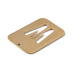 イオンプレーティング（IP）304ステンレスペンダント  アルファベットの長方形  中空  文字.w  32x22x1mm  穴：1.5mm&nbsp;STAS-K216-49W-G
