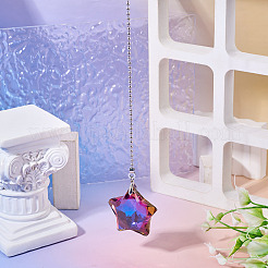 Star Glass Charms Ceiling Fan Pull Chain Extenders&nbsp;HJEW-TADJ0003