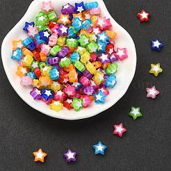 300Pcs 10 Colors Star Acrylic Beads&nbsp;TACR-YW0001-93