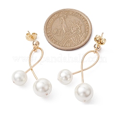 Shell Pearl Round Ball Drop Earings&nbsp;EJEW-TA00348
