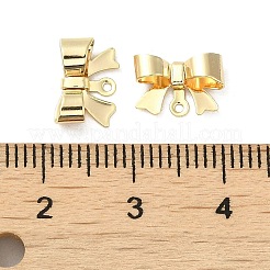 真鍮製チャーム  カドミウムフリー＆ニッケルフリー＆鉛フリー  ちょう結びチャーム  18KGP本金メッキ  7x10x2.5mm  穴：0.9mm&nbsp;KK-H455-42G