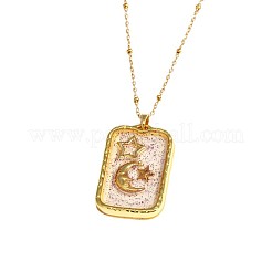 Brass & Epoxy Resin Glitter Powder Pendant Necklaces for Women&nbsp;WG08644-01