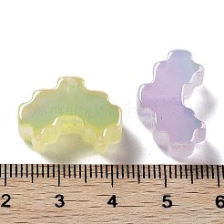 UVメッキアクリルビーズ  虹色の  雲  ミックスカラー  13x19x8mm  穴：2.8mm&nbsp;MACR-K357-06