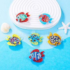 6Pcs 6 Colors Handmade Lampwork Pendants&nbsp;LAMP-TA0002-67C