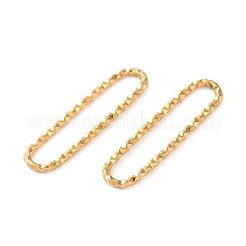 イオンプレーティング（IP）304ステンレス鋼リンクリング  テクスチャ付き楕円形  18KGP本金メッキ  20x5x1mm  内径：17.5x3mm&nbsp;X-STAS-C114-08B-G