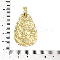 合金ビッグサイズペンダントトップ  カドミウムフリー＆鉛フリー  ティアドロップ  40x26x3mm  穴：10.5x5.5mm&nbsp;FIND-B049-01MG-01