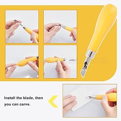 ステンレス鋼木彫りカッターツールセット  木工の彫刻  DIY木製ハンドルスプーン彫刻ナイフ  木版画ツールキットとアートペインティングカッターセット  ステンレス鋼色&nbsp;TOOL-NB0001-23