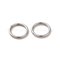 変色しにくい304ステンレススチール製オープン丸カン  ラウンド  ステンレス鋼色  10x1.2mm  17ゲージ  内径：7.6mm&nbsp;A-STAS-Q186-02-10x1.2
