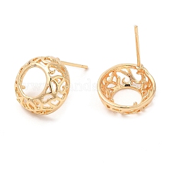 Brass Stud Earrings&nbsp;KK-K333-43G