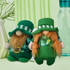 2Pcs 2 Style Saint Patrick's Day Cloth Gnome Faceless Doll&nbsp;DJEW-GF0001-63