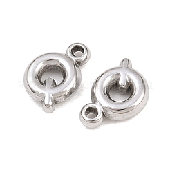 304ステンレスペンダント  文字チャーム  文字Q  9.5~10x2.5~9x2.5mm  穴：1.2mm&nbsp;STAS-S186-12Q-P01