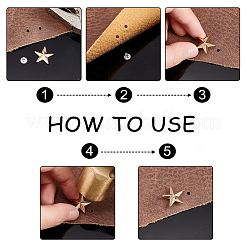 30 Sets 3 Style Zinc Alloy Garment Semi-Tublar Rivets&nbsp;FIND-AR0003-49