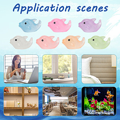 56Pcs 7 Colors Luminous Resin Display Decoration&nbsp;DJEW-GA0001-43